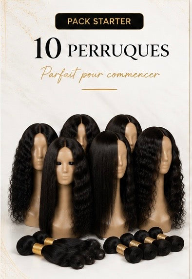 PACK STARTER / 10 PERRUQUES